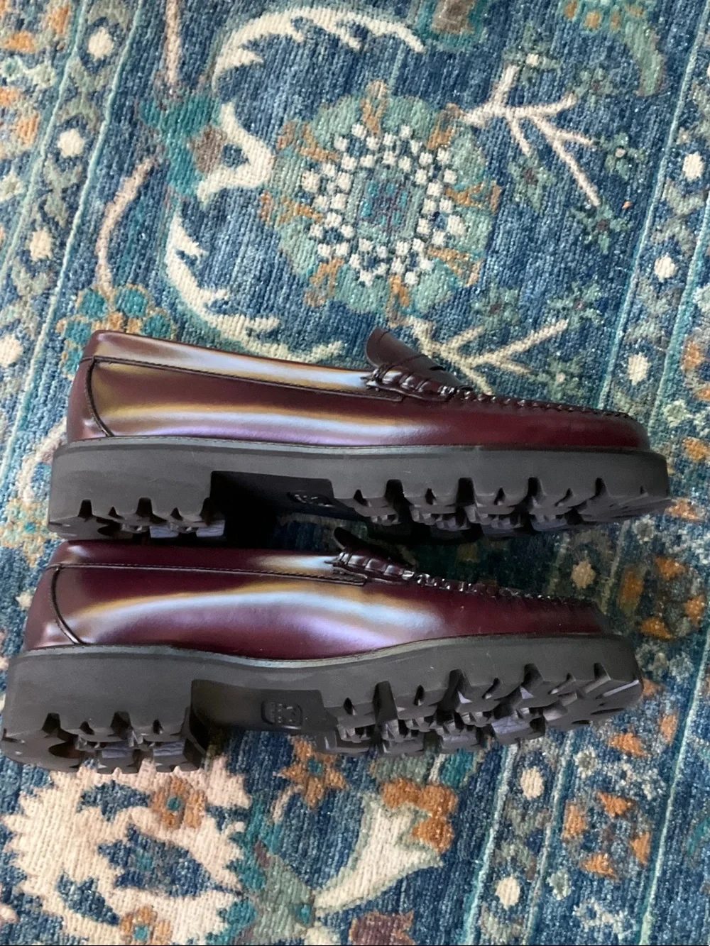 G.H. Bass & Co. Men’s Penny Loafers in Wine/Burgundy Leather